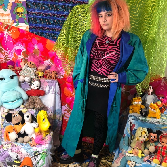 Jackets & Blazers - Vintage 1980’s long green jacket